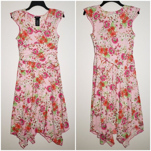 NWOT Speechless Girls 16 Pink Floral Sleeveless Dress Rare Vintage Stretch - Picture 1 of 9